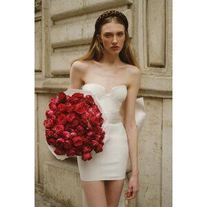 THE NEW ARRIVALS BY ILKYAZ OZEL Womens Alix Dress in Temple White 38 New